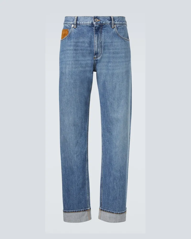 Bottega Veneta Mid-Rise Straight Jeans Blau