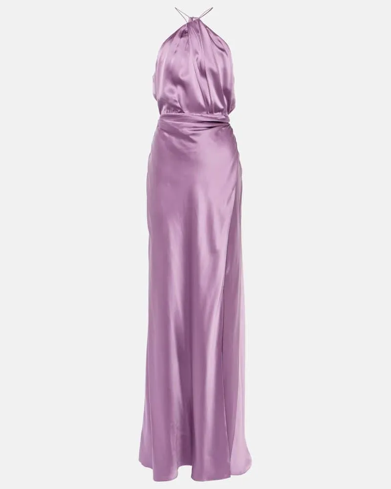 The Sei Robe aus Seide Violett