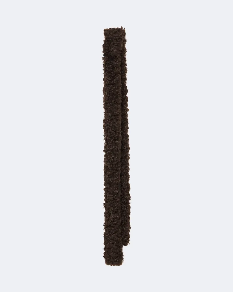 Simone Rocha Schal aus Teddyfleece Braun