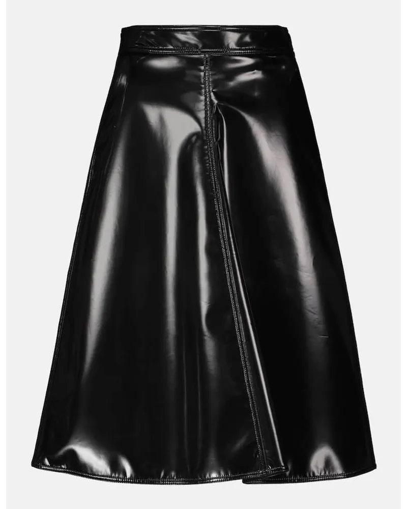 Moncler 2 Moncler 1952 Midirock aus Lederimitat Schwarz