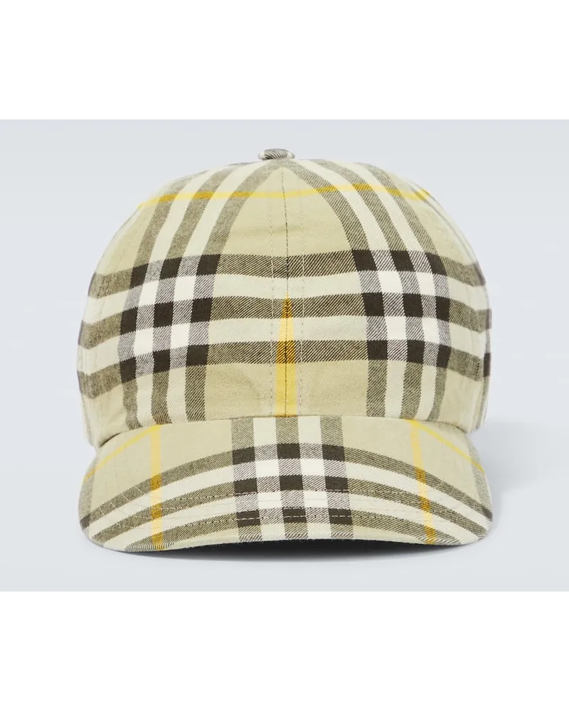 Burberry Baseballcap Burberry Check aus Baumwolle Beige