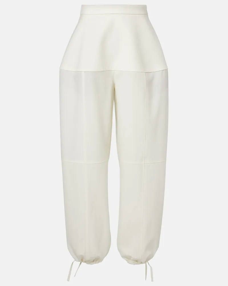 Róhe Róhe Ballonhose aus Schurwolle Weiß