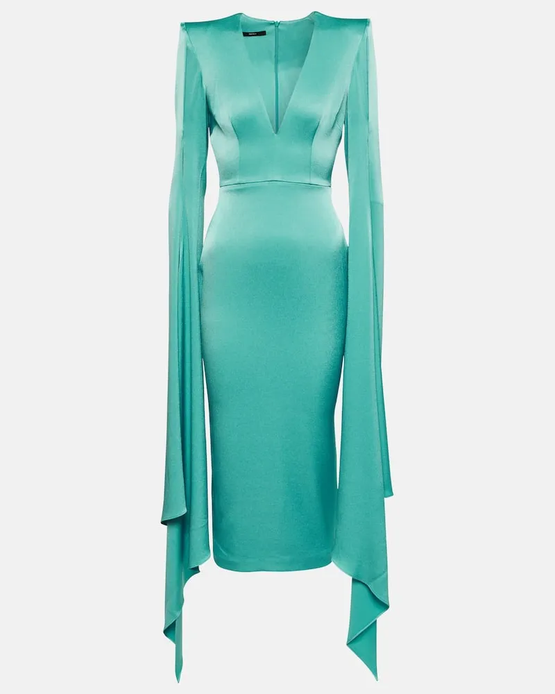 Alex Perry Midikleid aus Crêpe Türkis