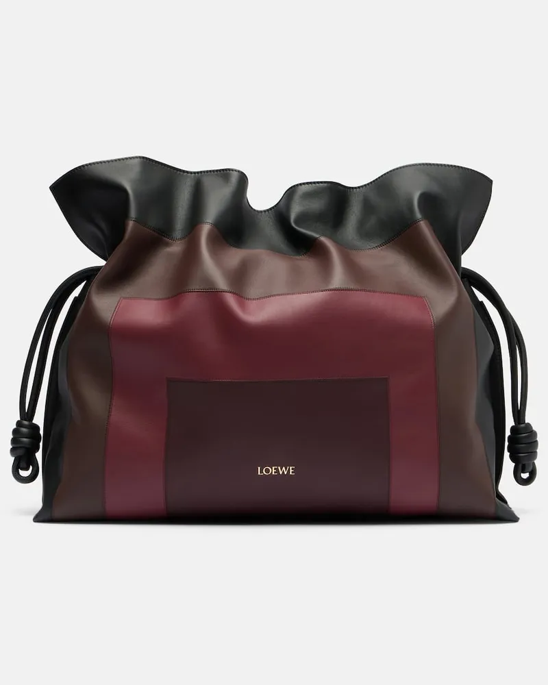 Loewe Tote Bag Flamenco XL aus Leder Burgund