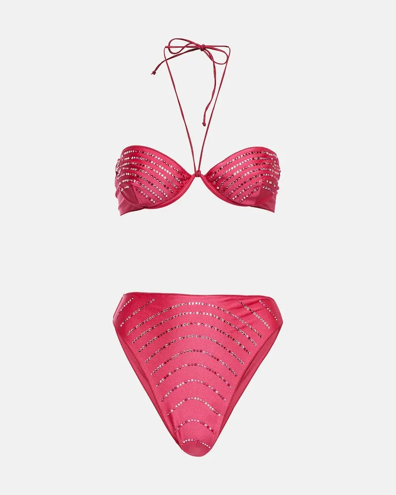 Oséree Oséree Bikini Gem mit Kristallen Rosa