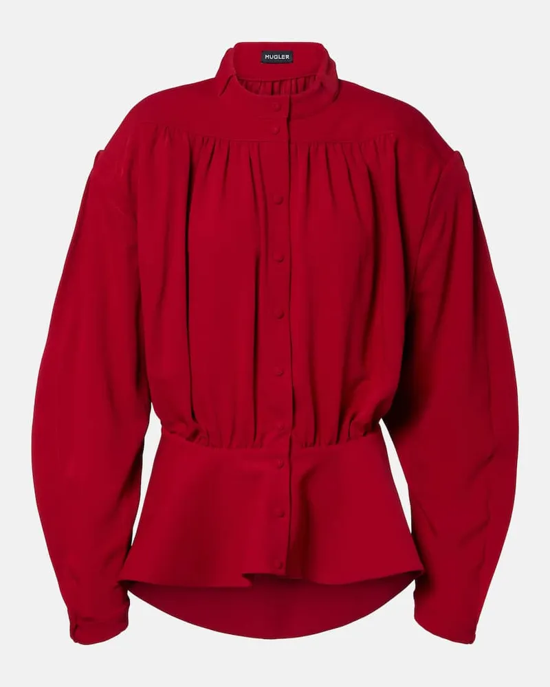 Thierry Mugler Bluse re/edit Hiver Russe aus Crêpe-Twill Rot