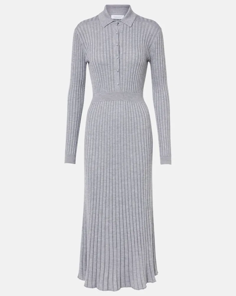 Gabriela Hearst Polokleid Ardor aus Kaschmir und Seide Grau