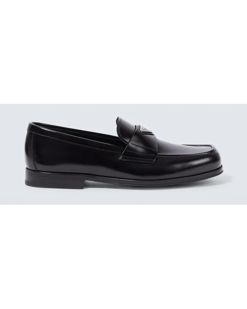 Prada Loafers aus Leder Schwarz