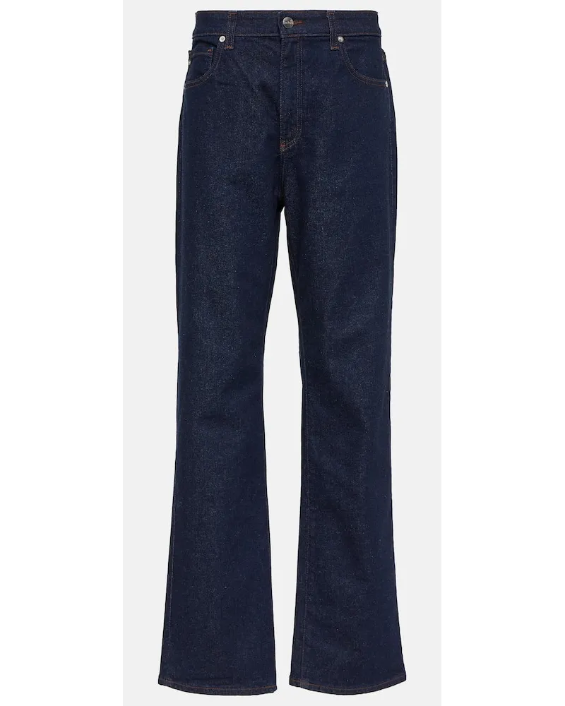 Adriano Goldschmied X EmRata Straight Jeans Alexxis Blau