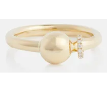Ring Piercing aus 14kt Gelbgold mit Diamanten