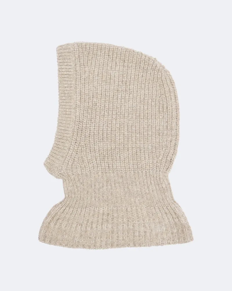 Christophe Lemaire Balaclava aus Alpakawolle und Yakwolle Beige