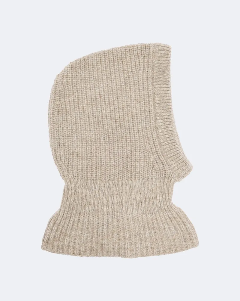 Christophe Lemaire Balaclava aus Alpakawolle und Yakwolle Beige