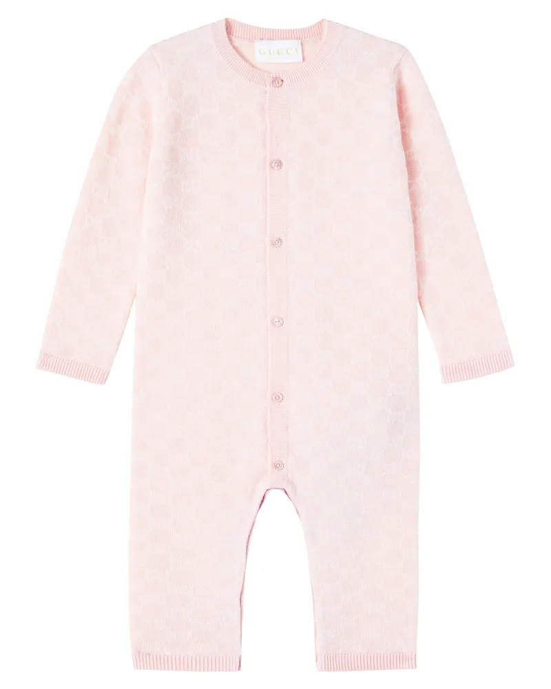 Gucci Baby Spieler GG aus Wolle Pink