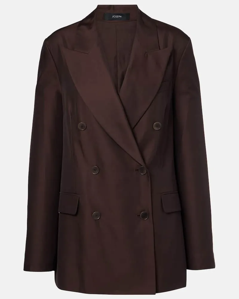 Joseph Blazer Valery aus Seide und Baumwolle Braun
