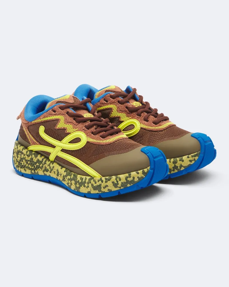 Loewe Sneakers Pogo mit Veloursleder und Mesh Multicolor