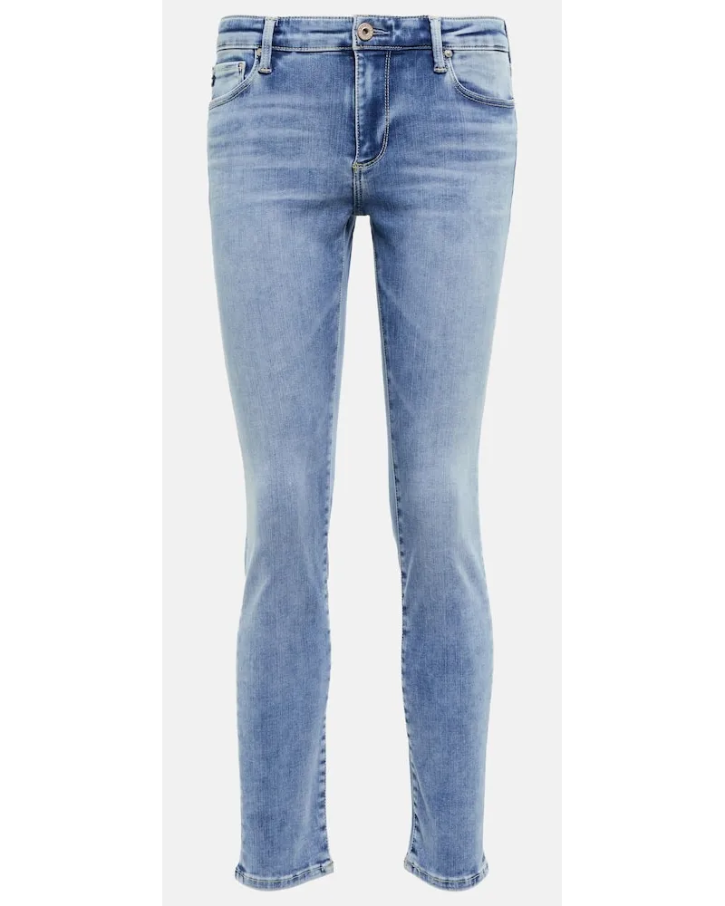 Adriano Goldschmied Mid-Rise Skinny Jeans Prima Ankle Blau