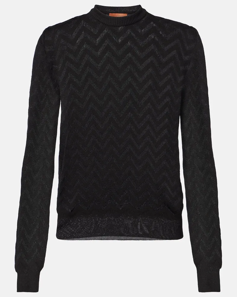 Missoni Pullover aus Häkelstrick Schwarz