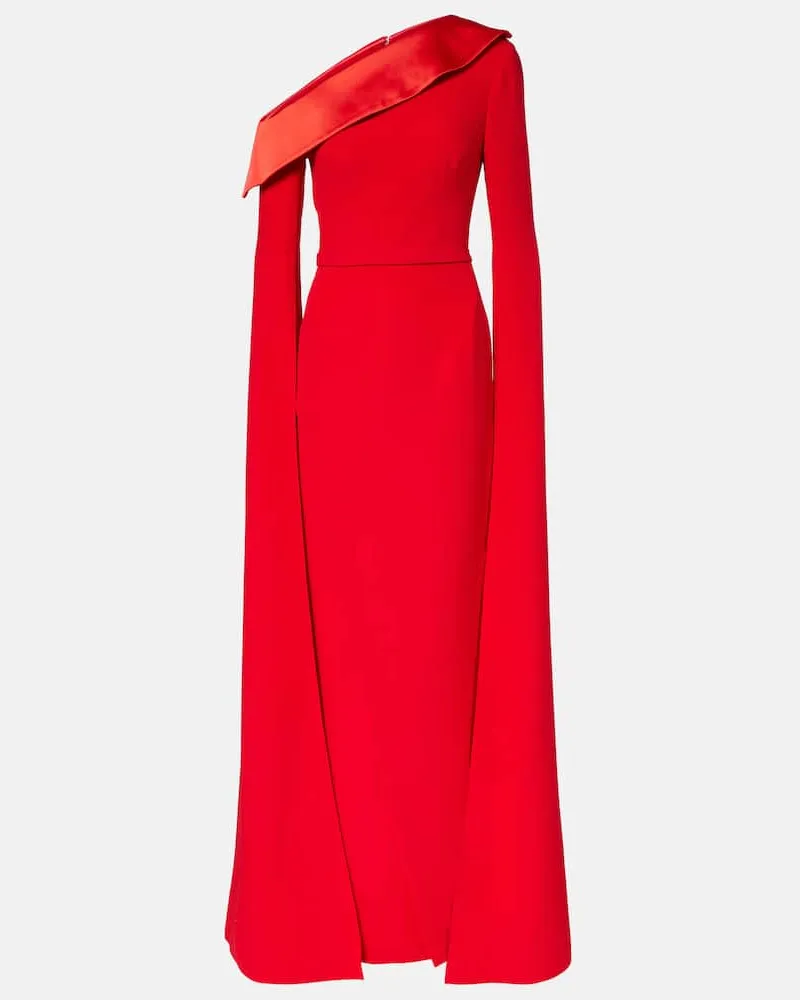 Safiyaa Robe Rinoa aus Crêpe Rot