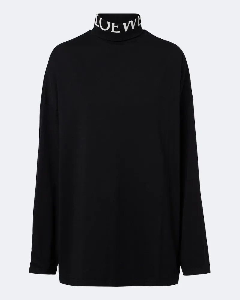 Loewe Top aus Baumwolle Schwarz