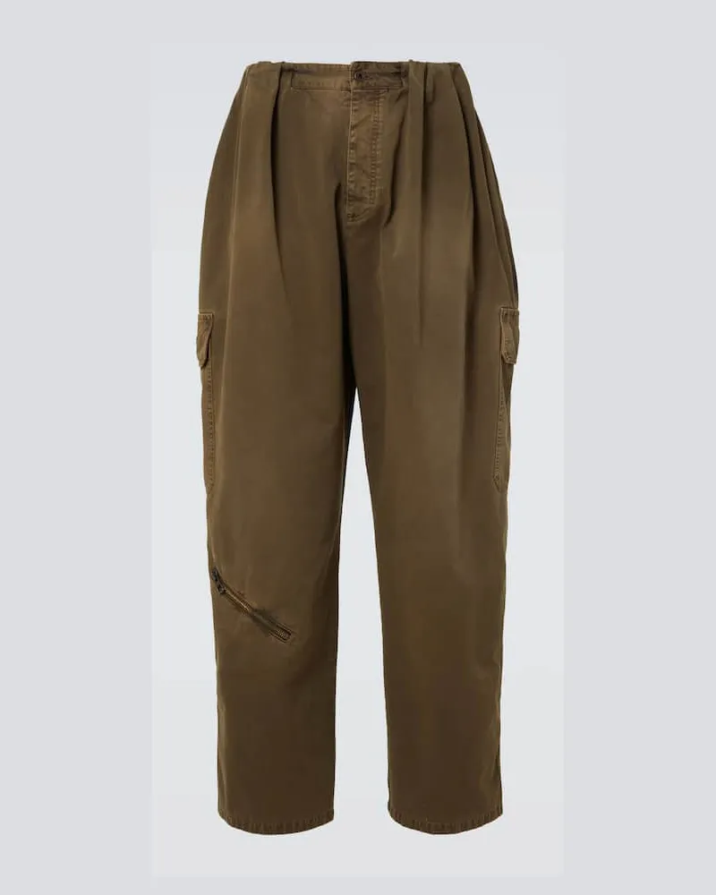 Loewe Cargohose Balloon mit Leder Grün