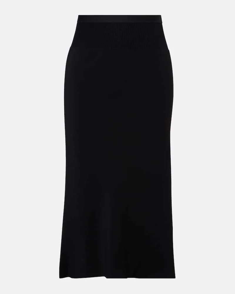 Rick Owens Midirock aus Charmeuse Schwarz