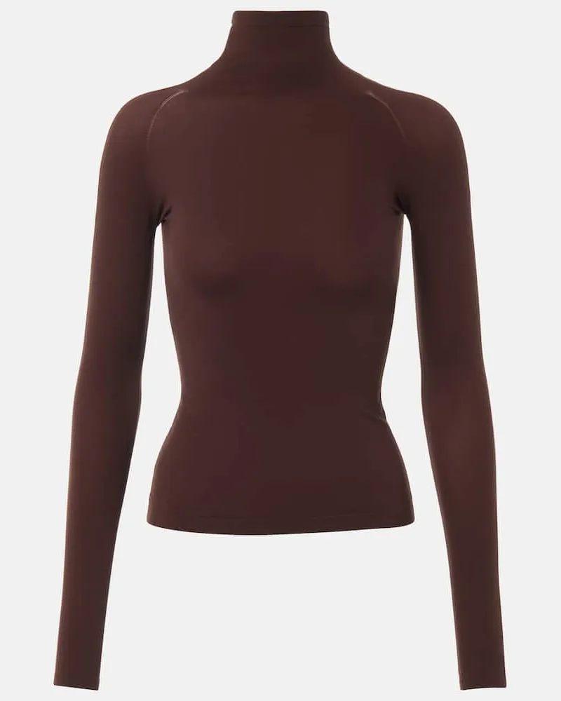 Alaïa Alaïa Longsleeve aus Jersey Braun