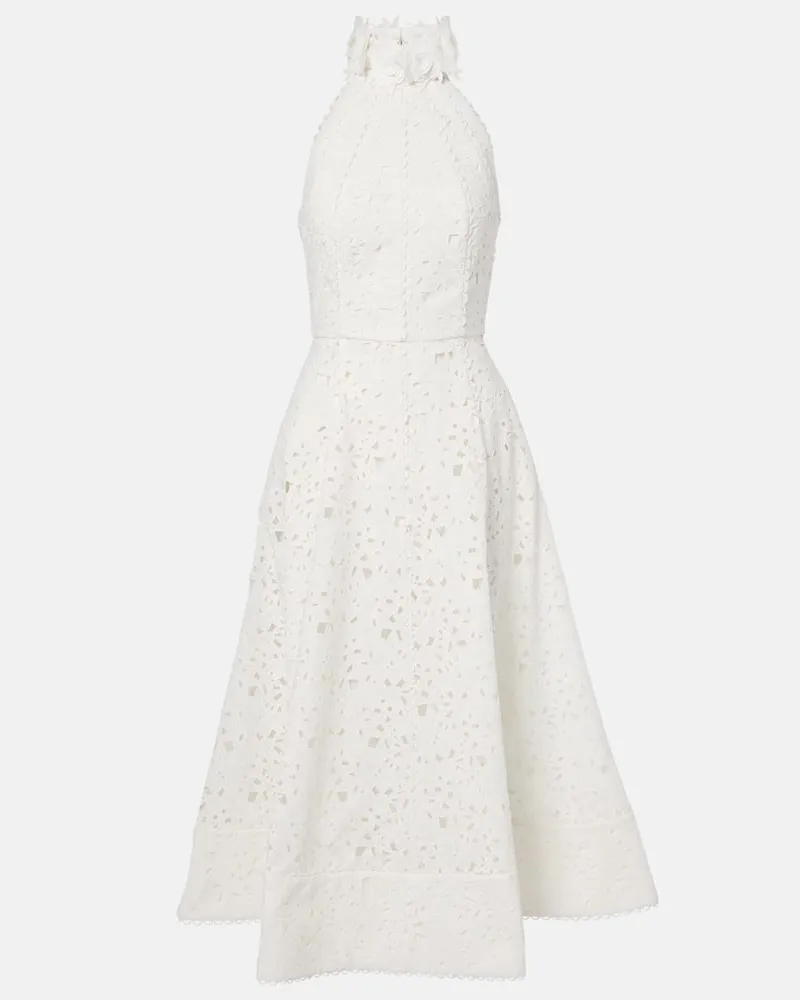 Rebecca Vallance Bridal Midikleid Nuvola Weiß