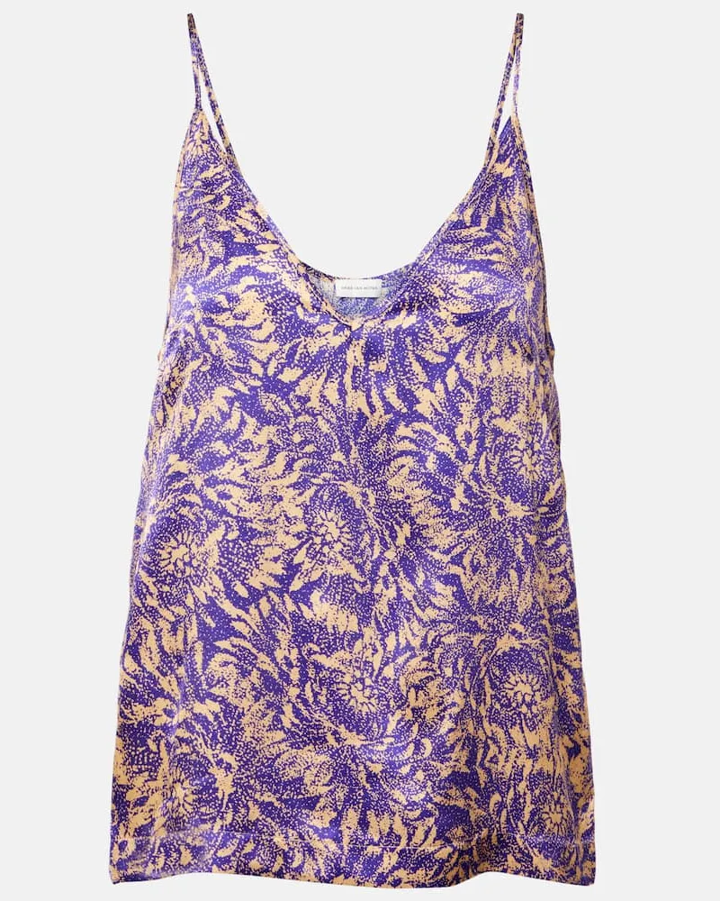 Dries van Noten Top aus Seide Multicolor
