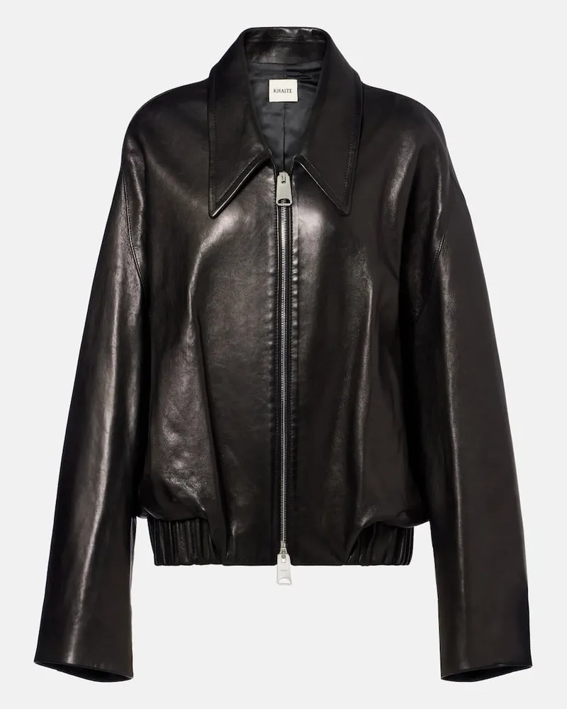 KHAITE Lederjacke Odin Schwarz
