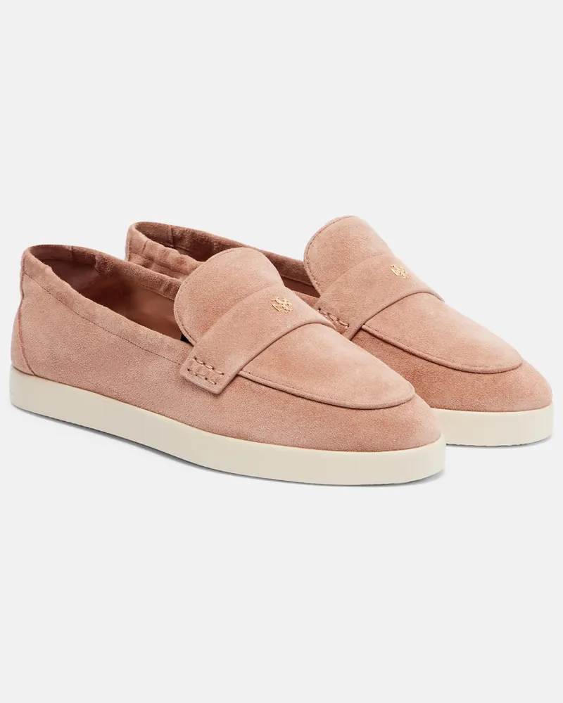 Tory Burch Loafers aus Veloursleder Rosa
