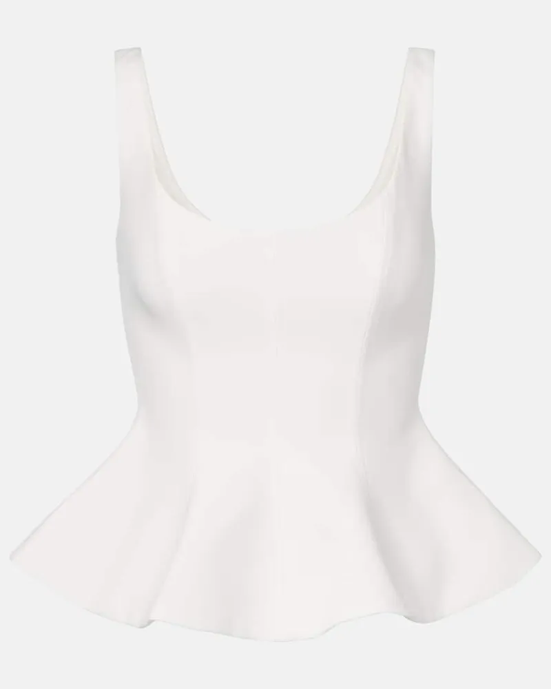 Roland Mouret Top aus Crêpe Weiß