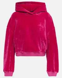 Amiri Cropped-Hoodie Pink