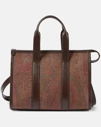 Etro Tote Bauletto Large aus Canvas Braun