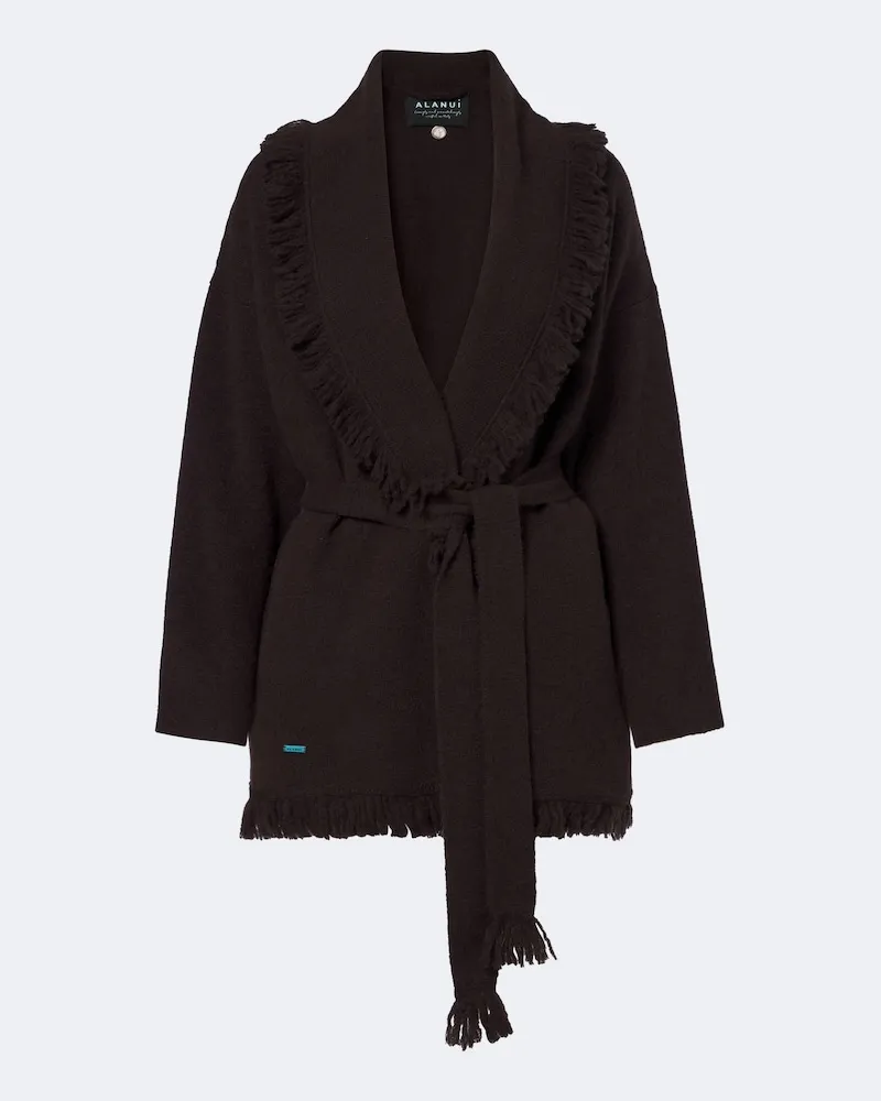 Alanui Cardigan aus Kaschmir und Seide Braun