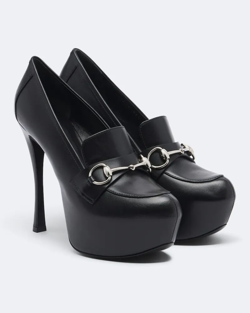 Gucci Plateau-Pumps Fame aus Leder Schwarz