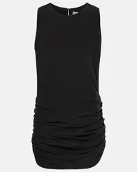 Saint Laurent Minikleid aus Seide Schwarz