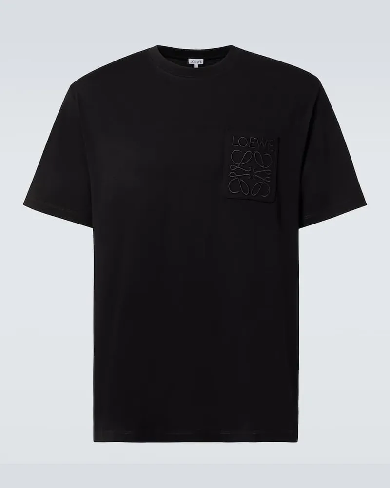 Loewe T-Shirt Anagram aus Baumwolle Schwarz