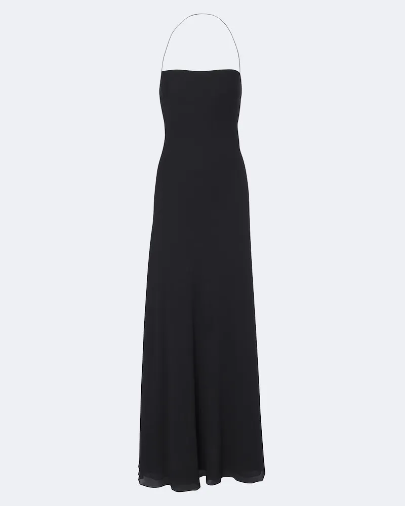 The Row Robe Javier aus Seiden-Georgette Schwarz
