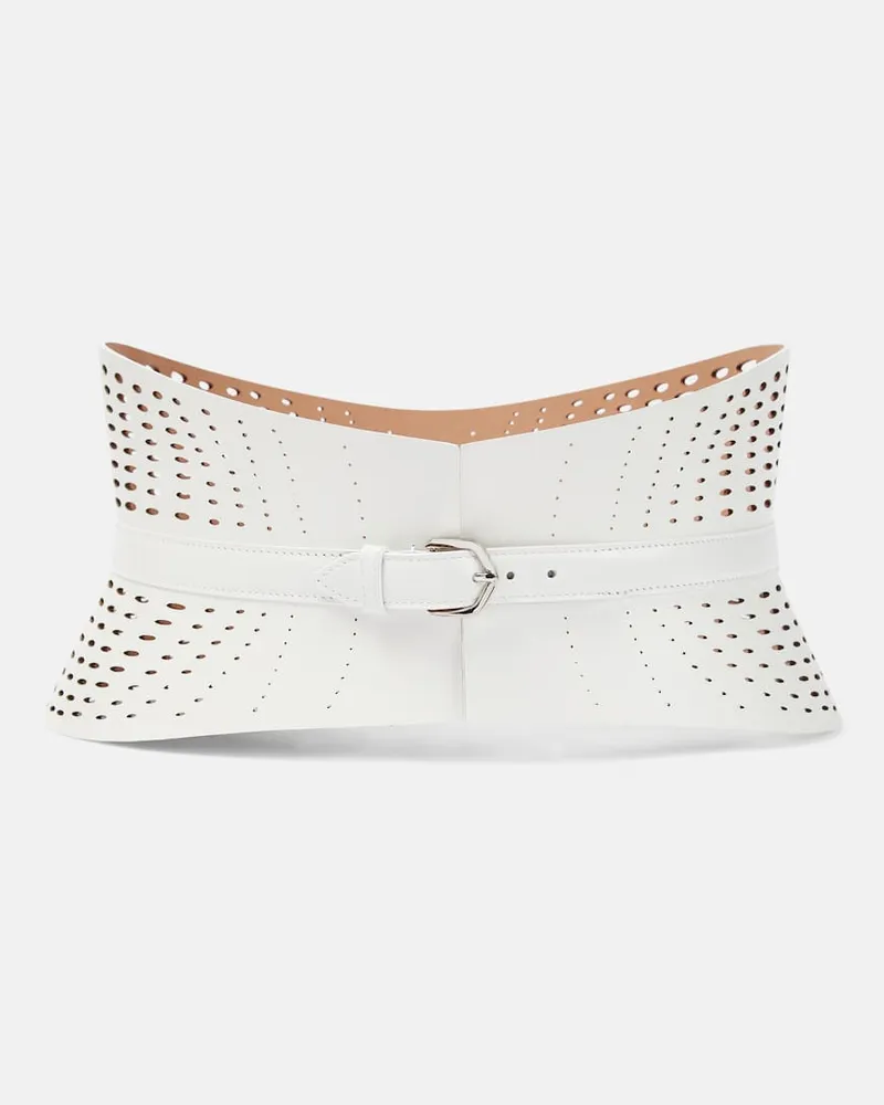 Alaïa Alaïa Gürtel Neo aus Leder Weiß