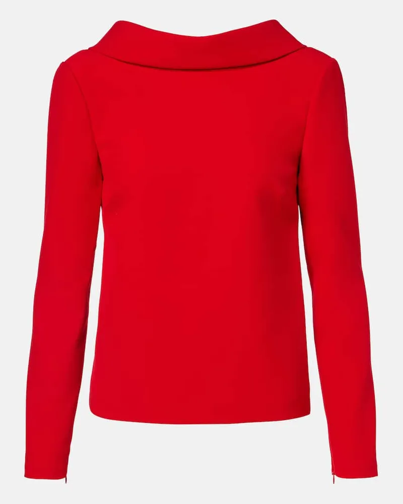 Roland Mouret Top aus Crêpe Rot