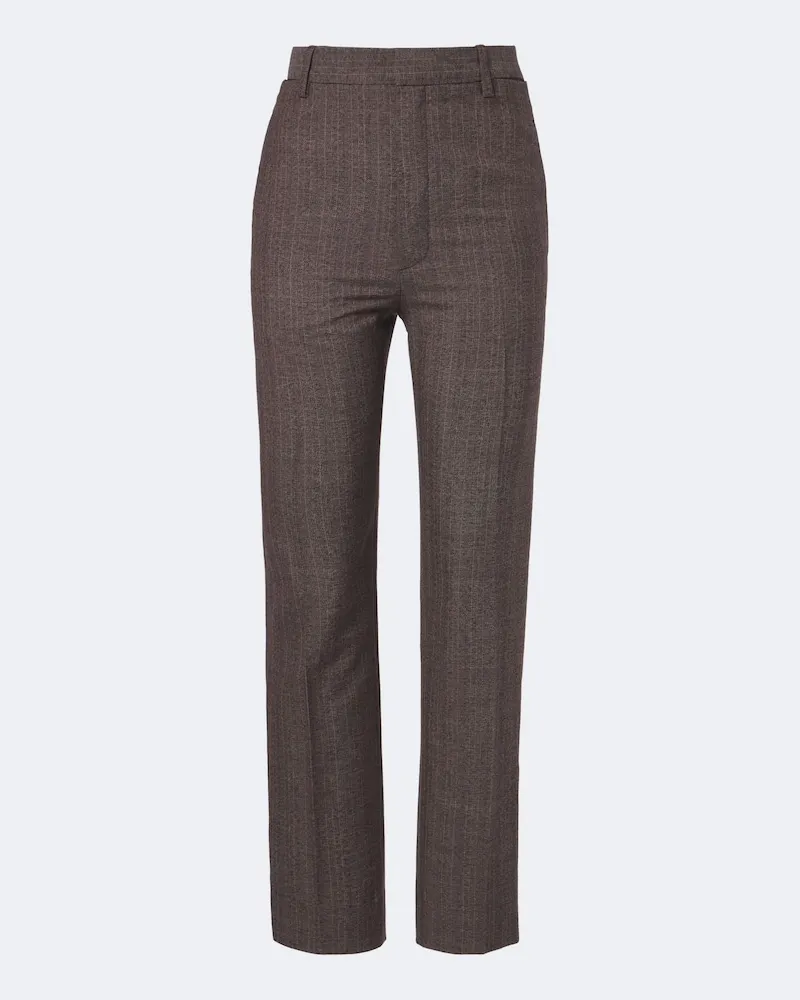 Victoria Beckham Gerade Hose Braun