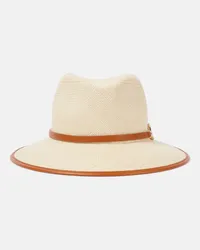 Valentino Garavani Fedora-Hut The Bold Edition VLogo aus Stroh Nude