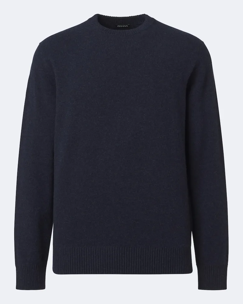 Ermenegildo Zegna Pullover aus Wolle und Kaschmir Blau