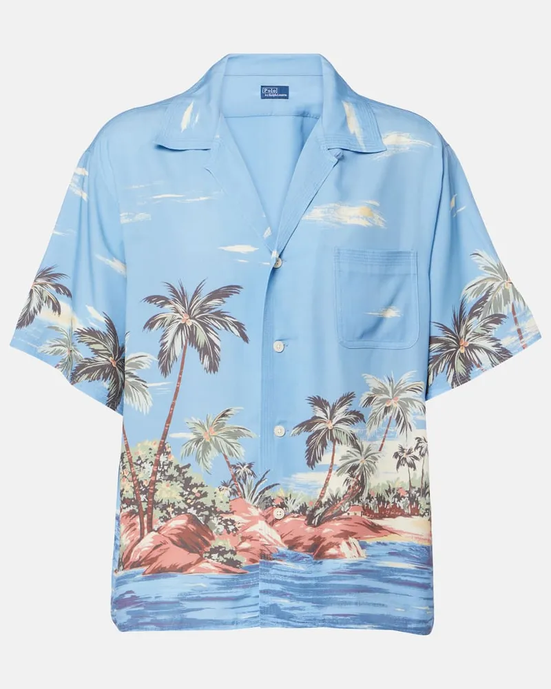 Ralph Lauren Bedrucktes Hemd Blau