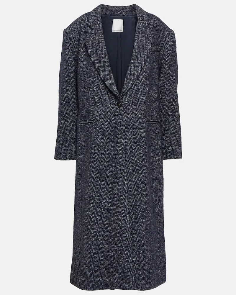 Christopher Esber Oversize-Mantel aus einem Alpakawollgemisch Blau