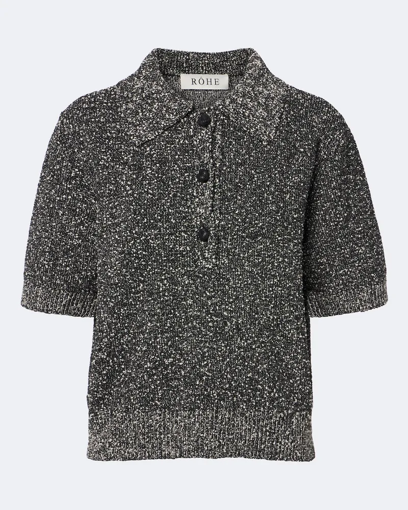 Róhe Róhe Polopullover aus Bouclé Grau
