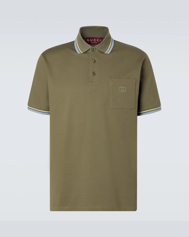 Gucci Polohemd aus Piqué Grün