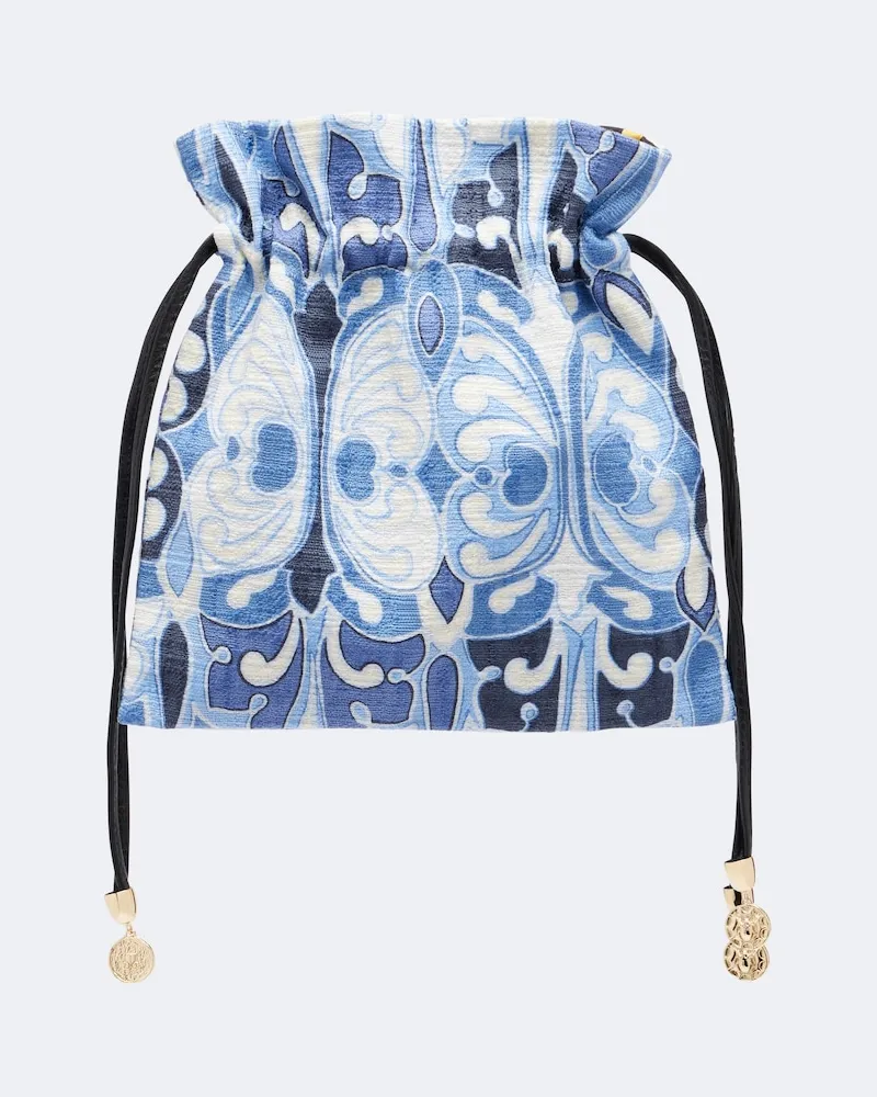 La DoubleJ Bedruckte Pouch Dustbag Blau