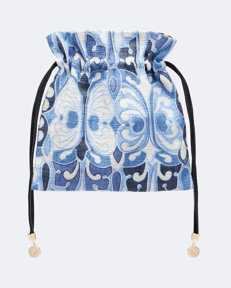 La DoubleJ Bedruckte Pouch Dustbag Blau