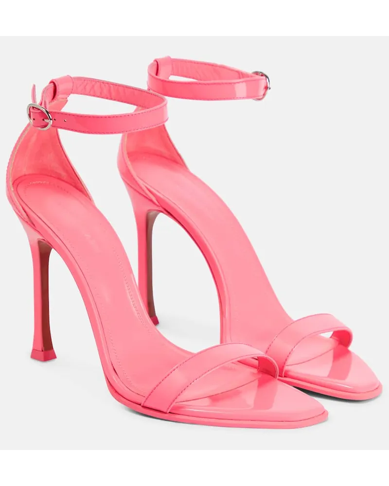 Amina Muaddi Sandalen Kim aus Leder Pink